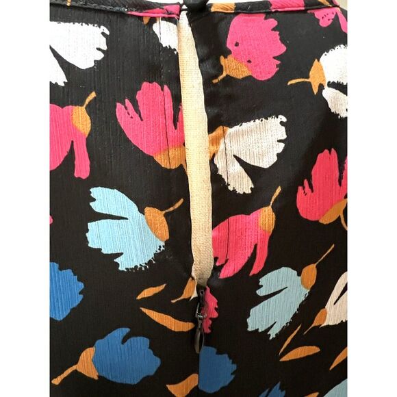 J. Crew Women's Fall Floral Dress Midi Long Sleeve Ruffles Bottom Lined Size 10 - Picture 8 of 13